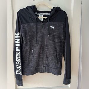 Victoria's Secret PINK Black and Gray Hoodie